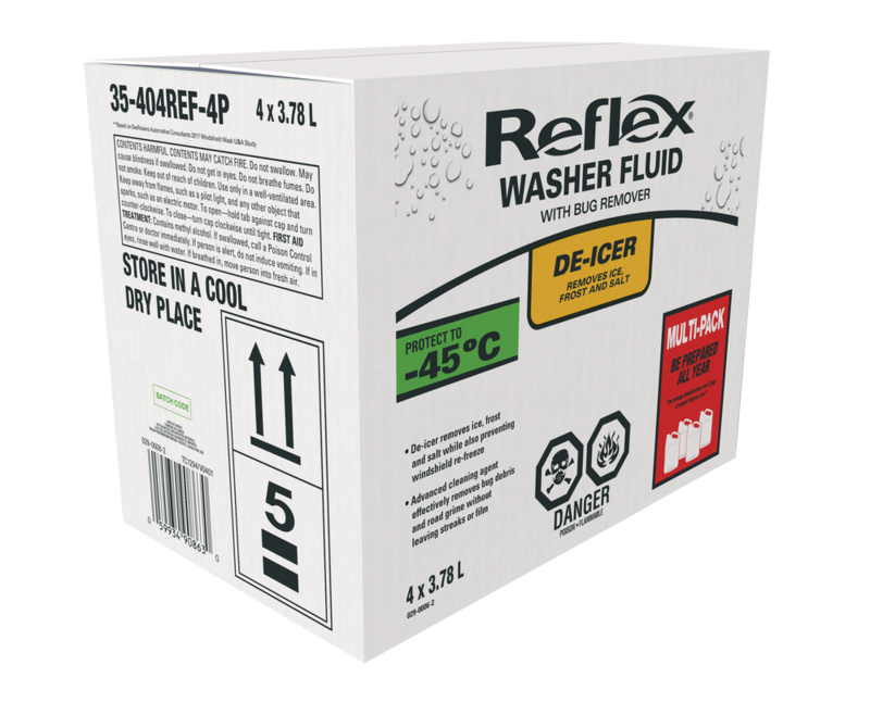 Reflex All Season Windshield Washer Fluid with Bug Remover & Deicer