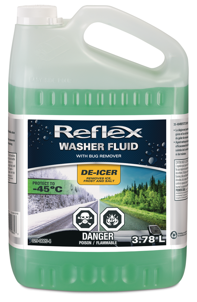Reflex All Season Windshield Washer Fluid with Bug Remover & Deicer