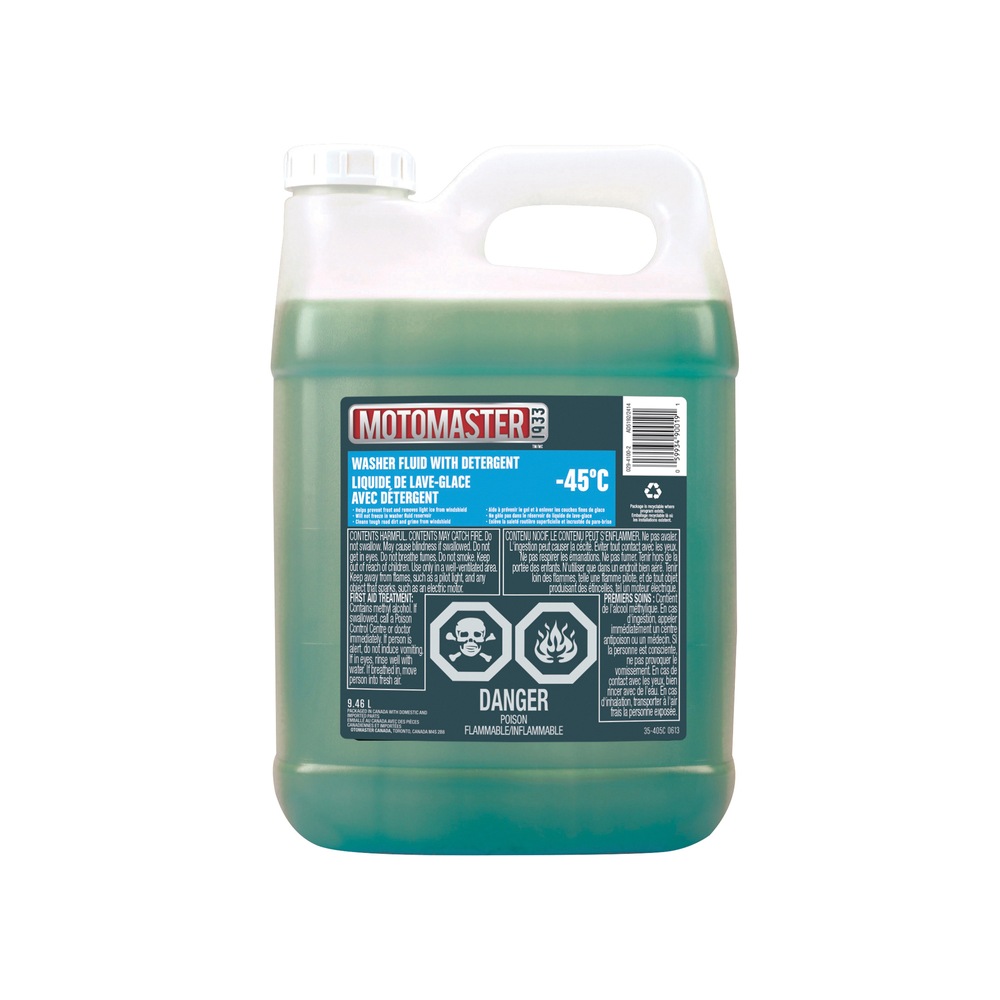 MotoMaster Winter Windshield Washer Fluid 45°C, Bulk Size, 9.46L