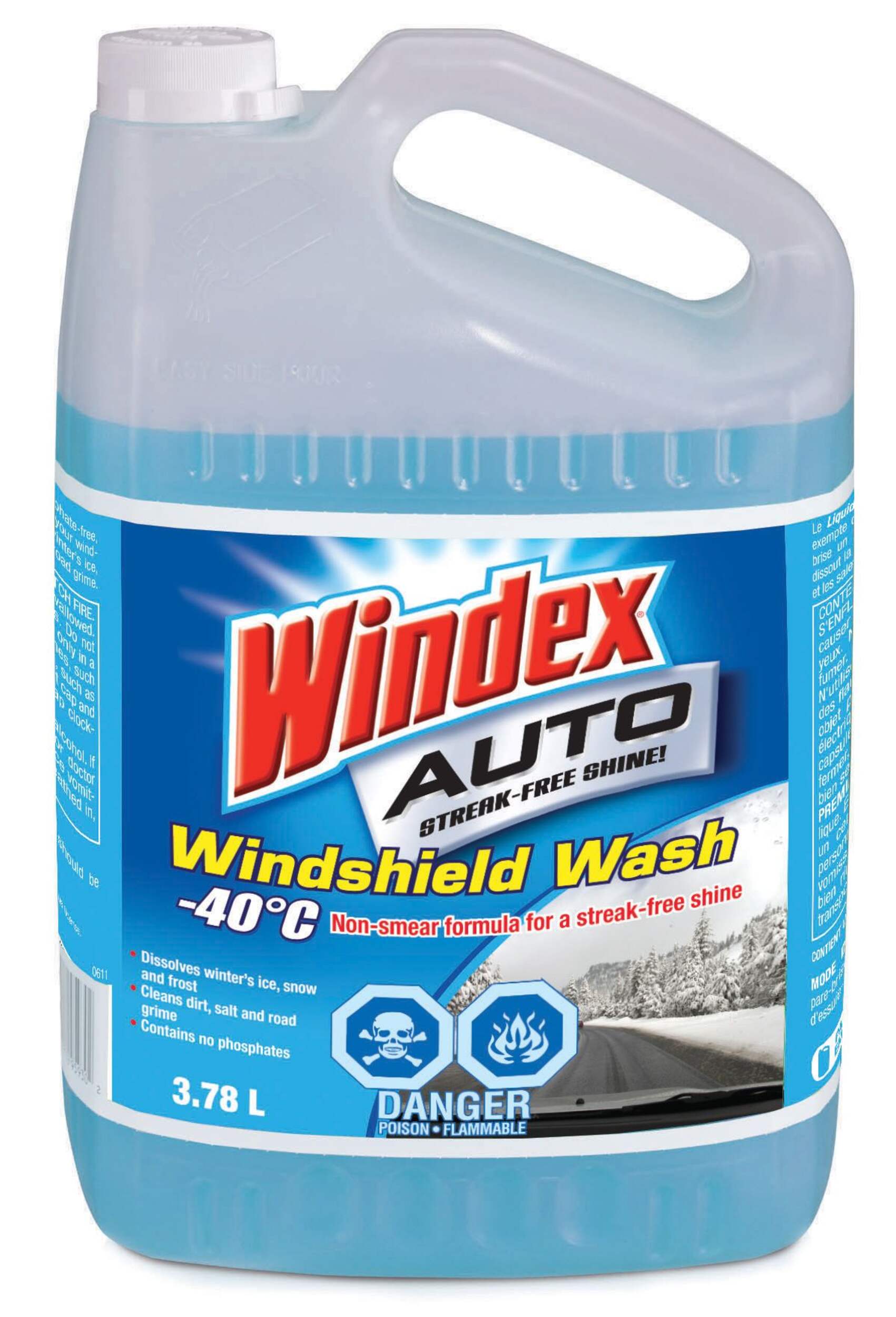 Windex Auto All Season Windshield Washer Fluid -40°C, 3.78-L Front_Elevated