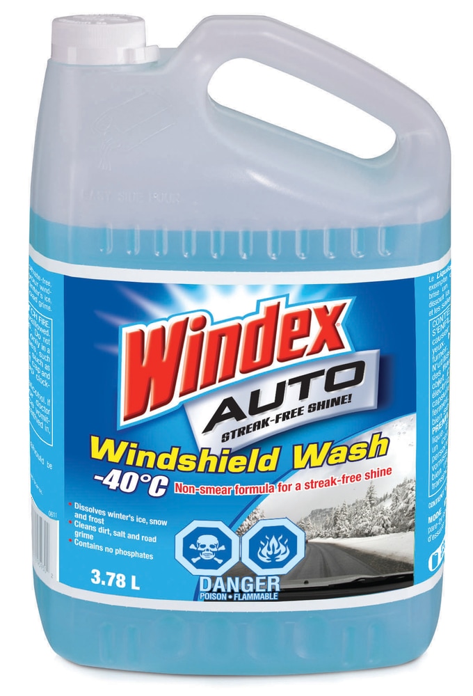 Windex Auto All Season Windshield Washer Fluid 40°C, 3.78L Canadian