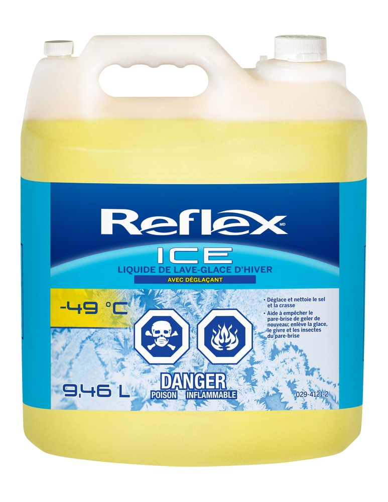 Reflex Winter Windshield Washer Fluid DeIcer 49°C, Bulk Size 9.46L