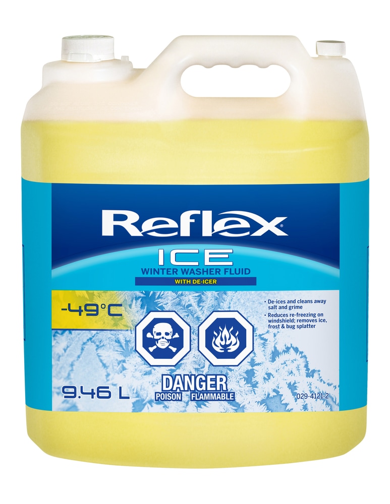 Reflex Winter Windshield Washer Fluid DeIcer 49°C, Bulk Size 9.46L