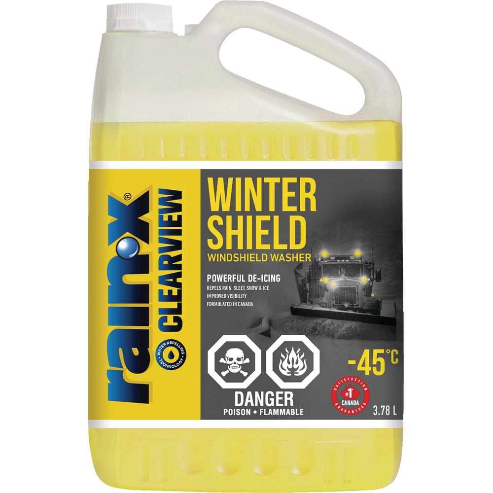RainX ClearView Winter Shield Windshield Washer Fluid, 45°C, 3.78L