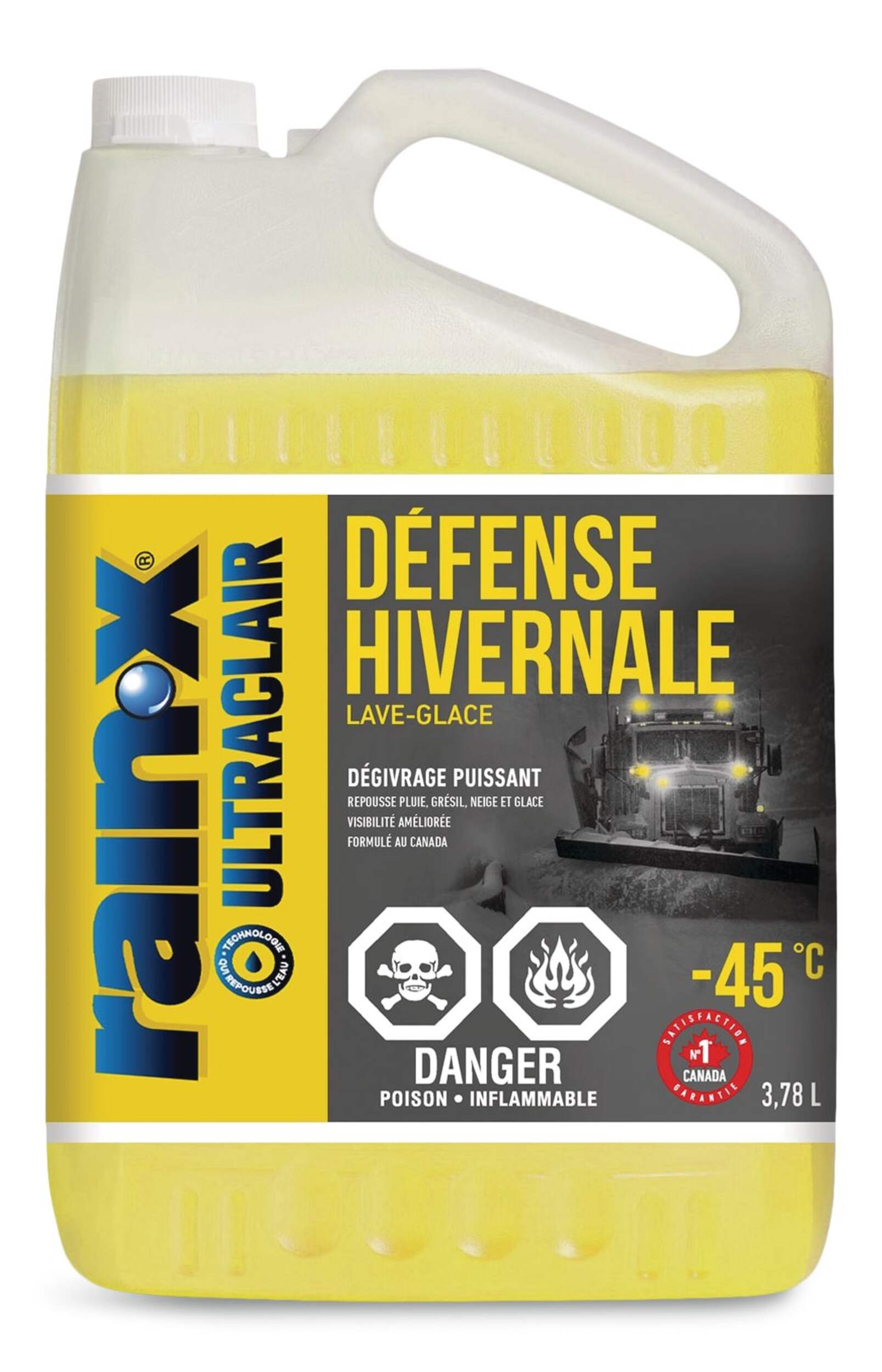 Liquide de lave-glace d'hiver Rain-X ClearView, -45 °C, 3,78 L Front_Flat
