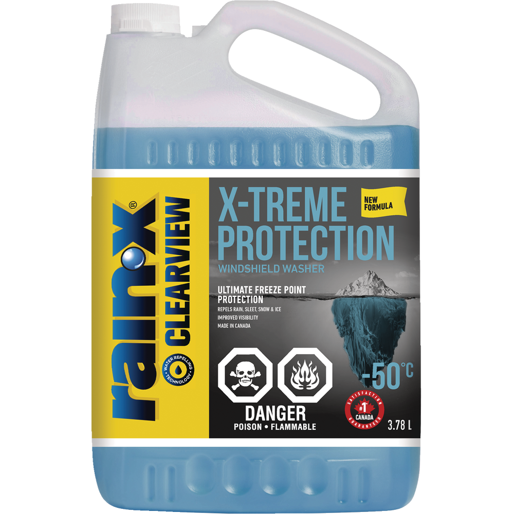 RainX ClearView XTreme Protection Windshield Washer Fluid, 50°C, 3