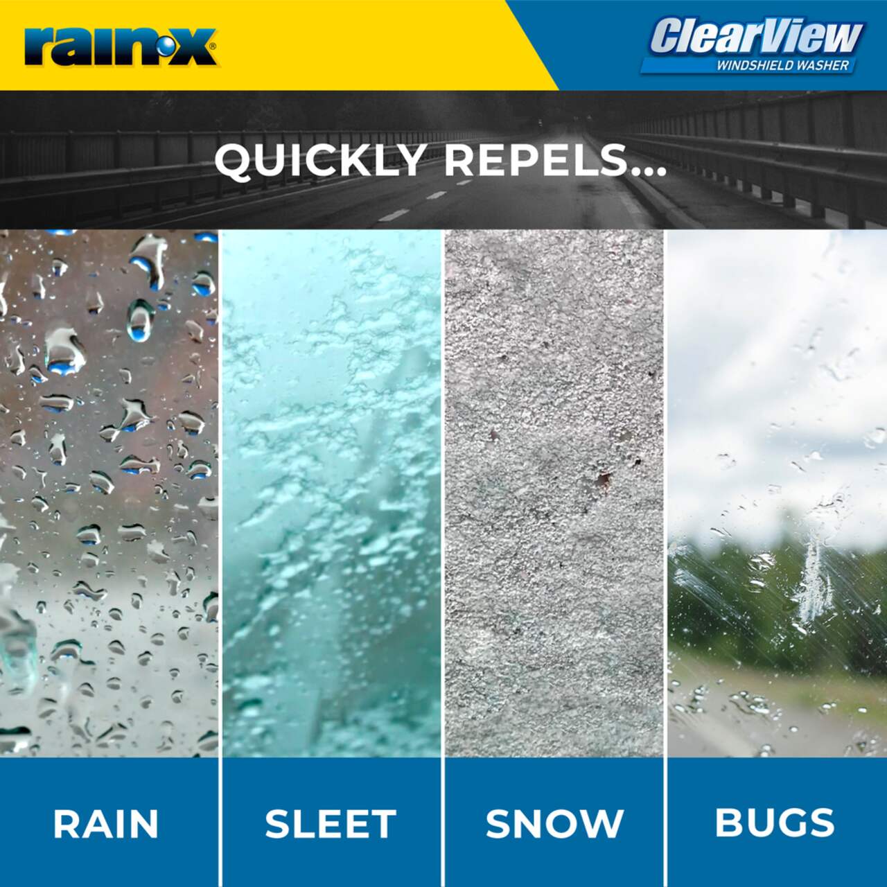 Rain-X ClearView De-Icer Windshield Washer Fluid, 3.78 L, -40°C