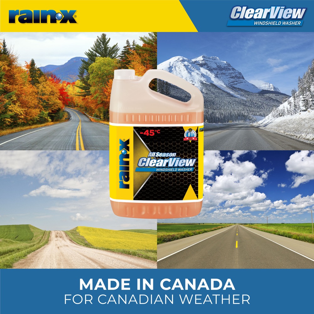 RainX ClearView All Season Windshield Washer Fluid, 45°C, 3.78L