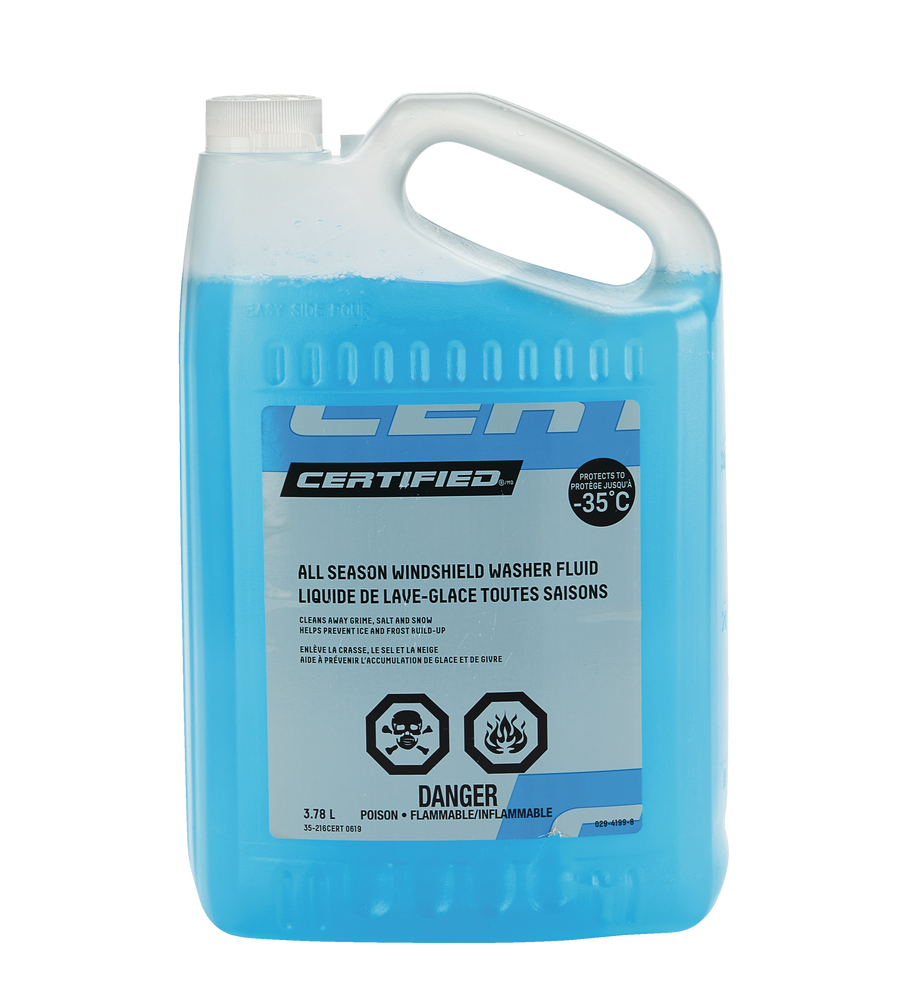 Certified AllSeason Windshield Washer Fluid, 35°C, 3.78L Canadian Tire