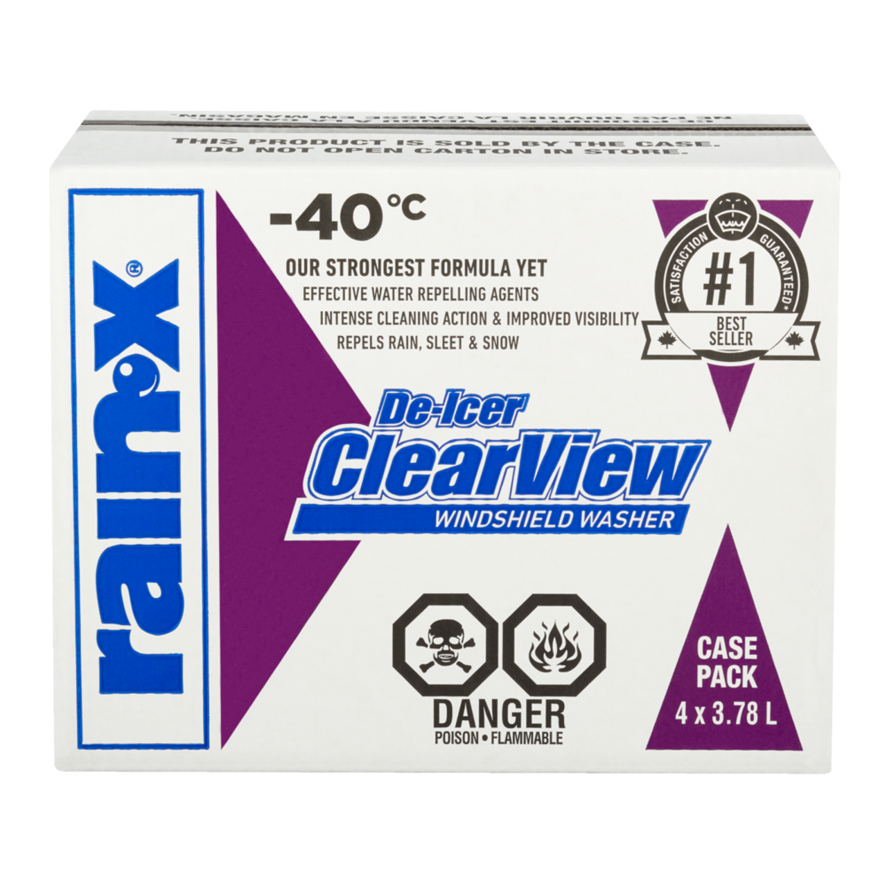 Rain-X ClearView - De-Icer Windshield Washer Fluid, -40°C, 3.78L