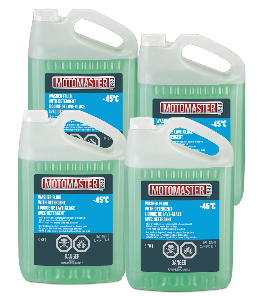 MotoMaster Winter Windshield Washer Fluid 45°C, 4pk Canadian Tire