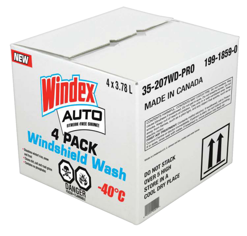 Windex Auto Windshield Washer Fluid, 3.78 L, 40°C Canadian Tire