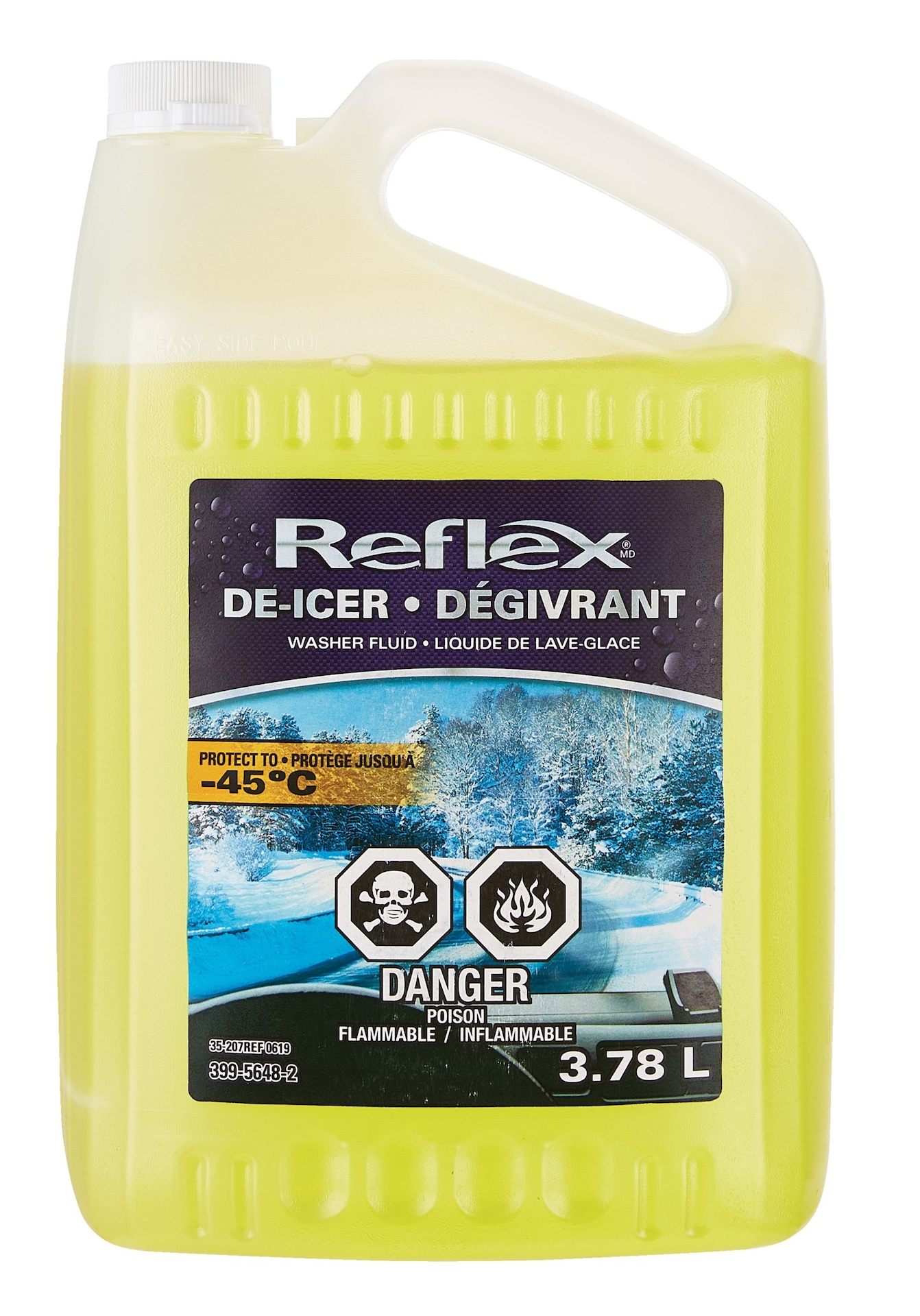 Reflex DeIcer Windshield Washer Fluid, 45°C, 3.78L, 4pk Canadian Tire