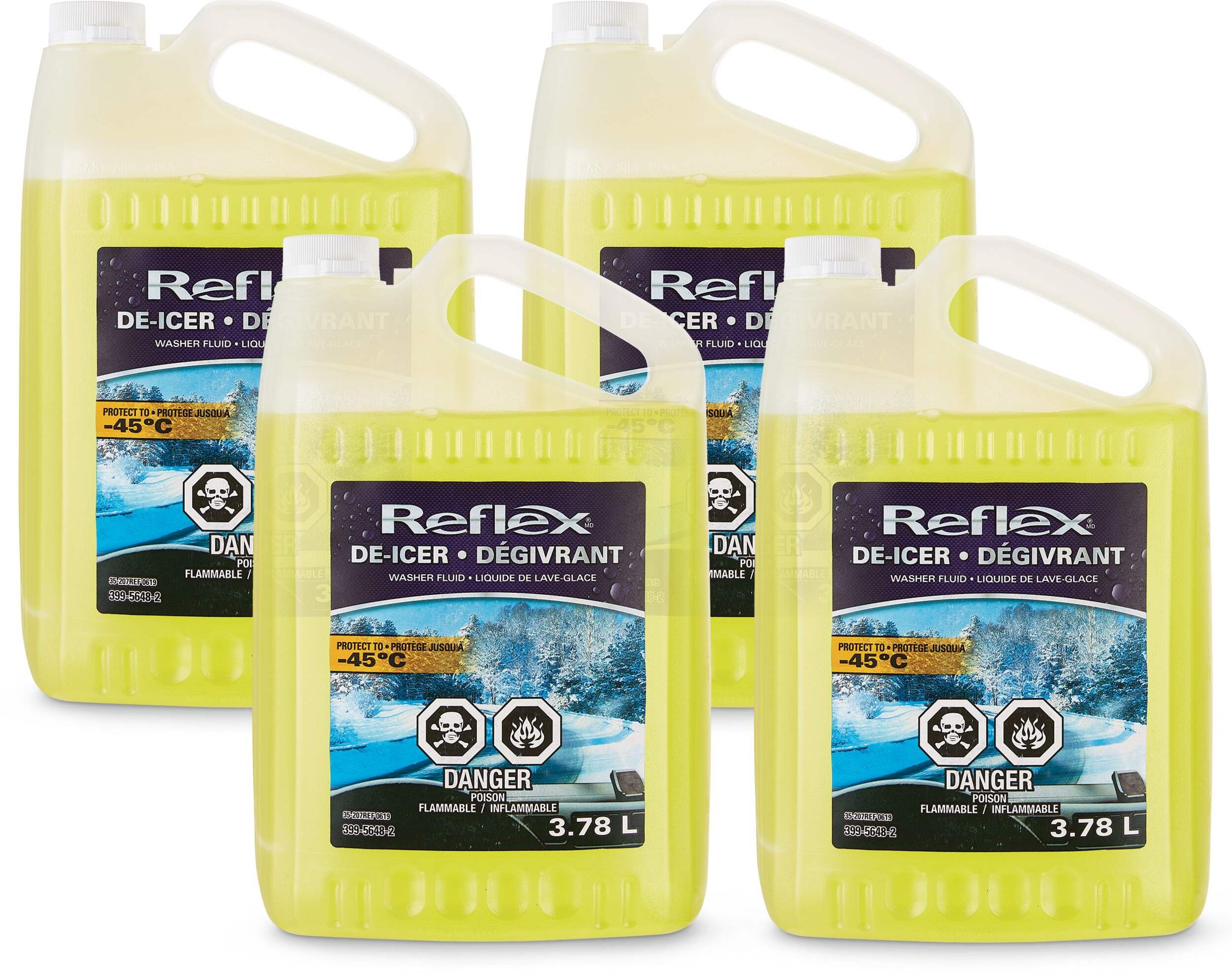 Liquide de lave-glace dégivreur Reflex, -45°C, 3,78 L, paq. 4 Front_Flat