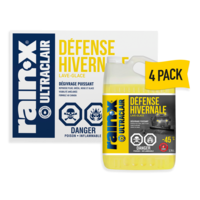 Liquide de lave-glace d'hiver Rain-X ClearView, -45 °C, 3,78 L, paq. 4 Front_Flat