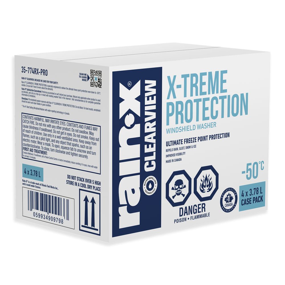 RainX ClearView XTreme Protection Windshield Washer Fluid, 50°C, 3