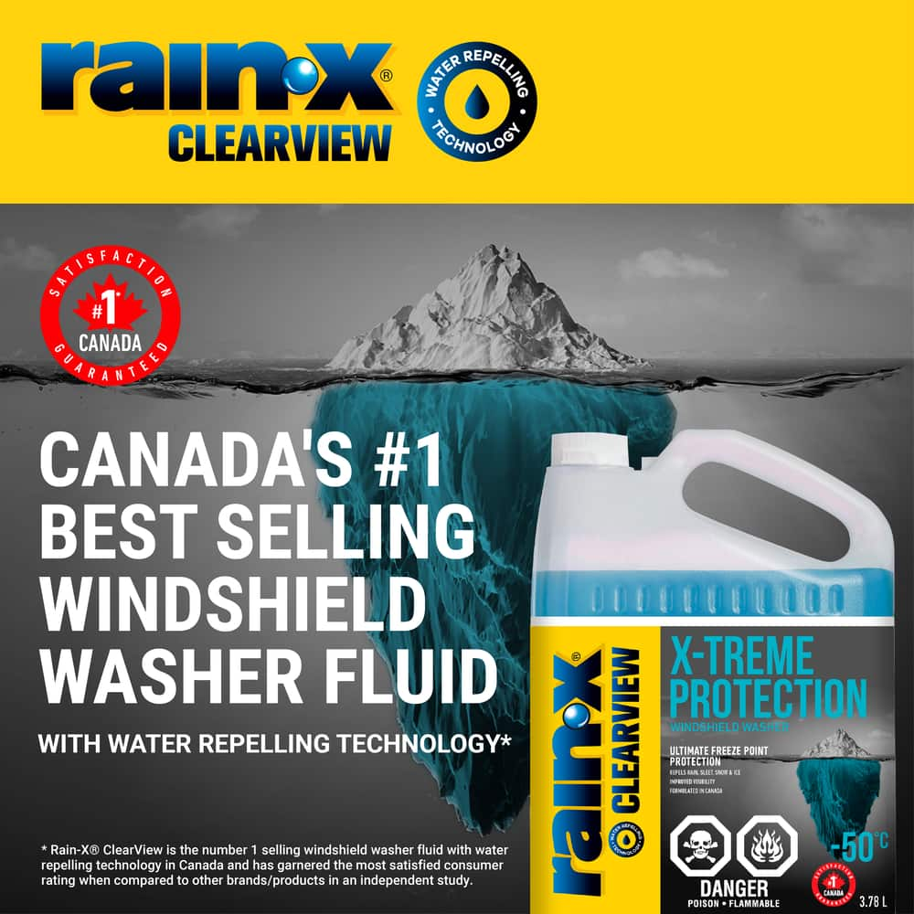 RainX ClearView XTreme Protection Windshield Washer Fluid, 50°C, 3