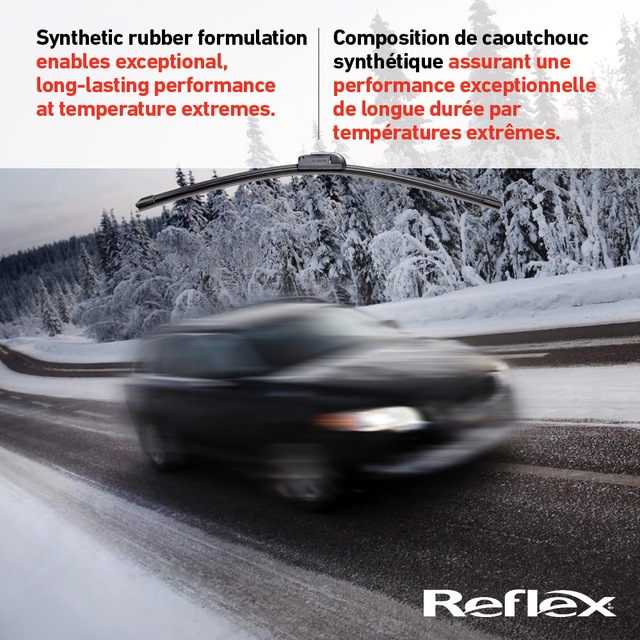 Reflex Perfect Fit All Season Wiper Blades, 2pk, Assorted Sizes