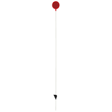 Blazer Fiberglass Reflective Driveway Marker, Heavy-Duty, Red, 3-1/4-ft Front_Flat