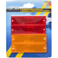 Optronics Rectangular, Permanent Mount Option, Reflector Kit for Trailer, 4-pk