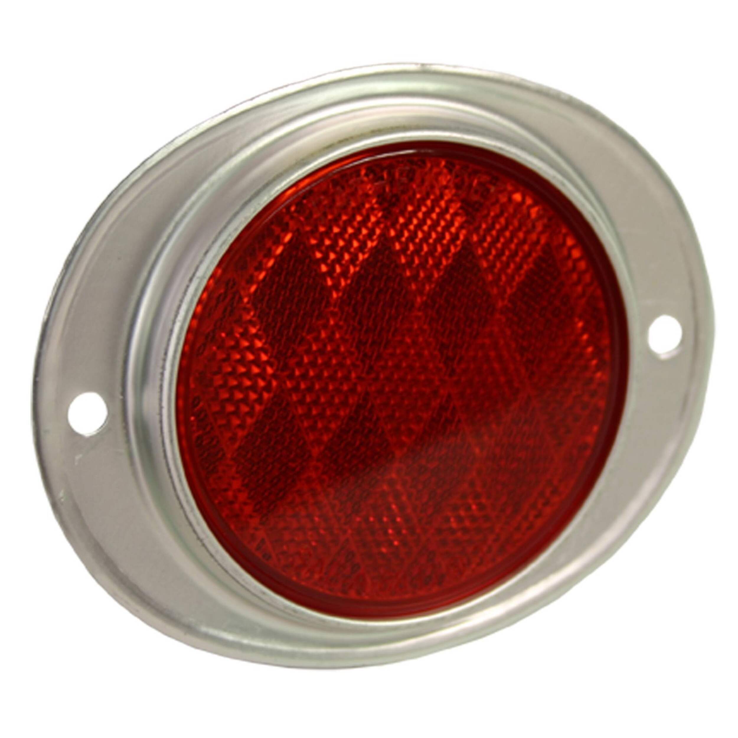 Réflecteur ovale Optronics en aluminium pour remorque, rouge Front_Angled_Right