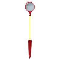 NuVue Fiberglass Reflective Driveway Marker, Heavy-Duty, Red/Yellow, 58-in Front_Flat