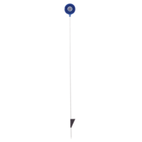 NuVue Fiberglass Reflective Driveway Marker, Heavy-Duty, Blue/White, 46-in Front_Flat