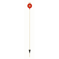NuVue Telescopic Fiberglass Reflective Driveway Marker, Heavy-Duty, Red/White, 46-in Front_Flat