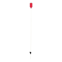 NuVue Oval-Shaped Fiberglass Reflective Driveway Marker, Weather-Resistant, Red, 46-in Front_Flat