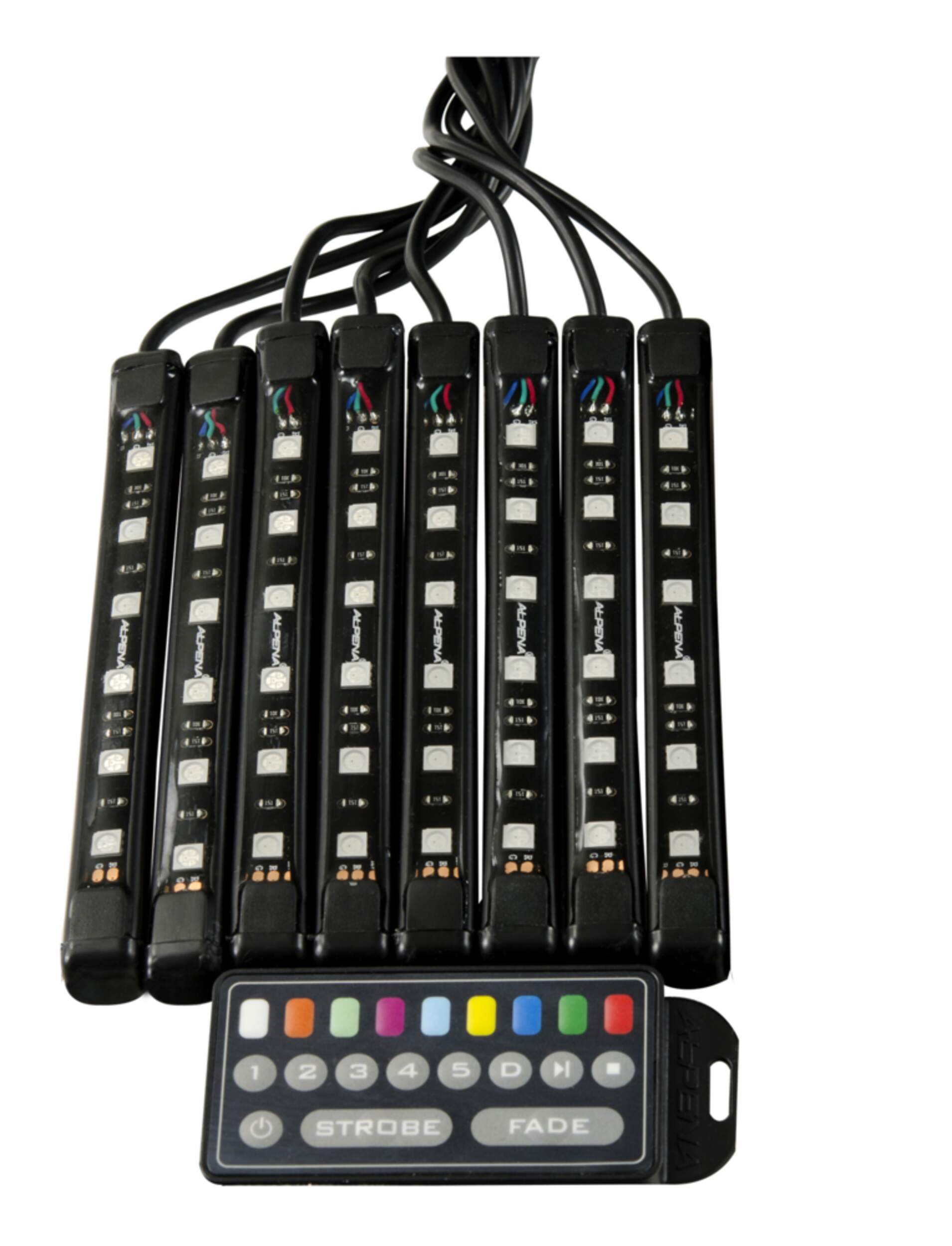 Alpena Moto 12V Remote Controlled LED Strip Lights Kit, Waterproof, 4-in Overhead_Plunge