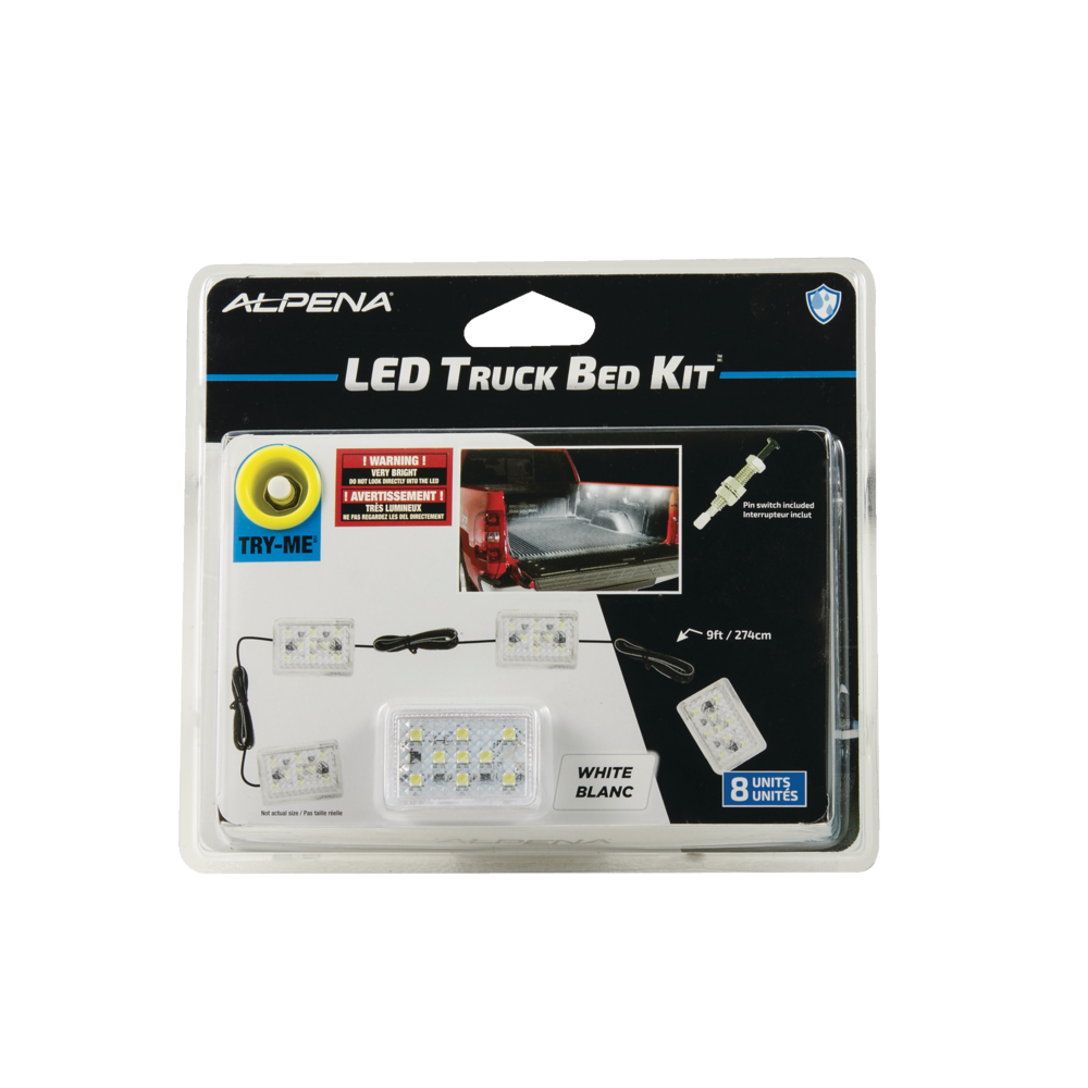 Alpena 77691 12V LED Truck Bed Light Kit, Universal Fit w/ On & Off
