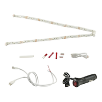 Alpena Max 12V LED Light Strip Kit, Waterproof, Red, 24-in Composite_or_Mixed