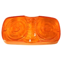 Optronics Rectangular Amber Replacement Lens for Clearance Markers, 4 x 2 x 0.75 Front_Elevated