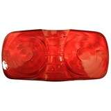 Optronics Rectangular Red Replacement Lens for Clearance Markers, 4 x 2 x 0.75 Front_Flat