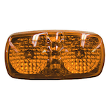 LED Oblong Clearance Marker/Light, 2-Bulb, Amber Front_Elevated