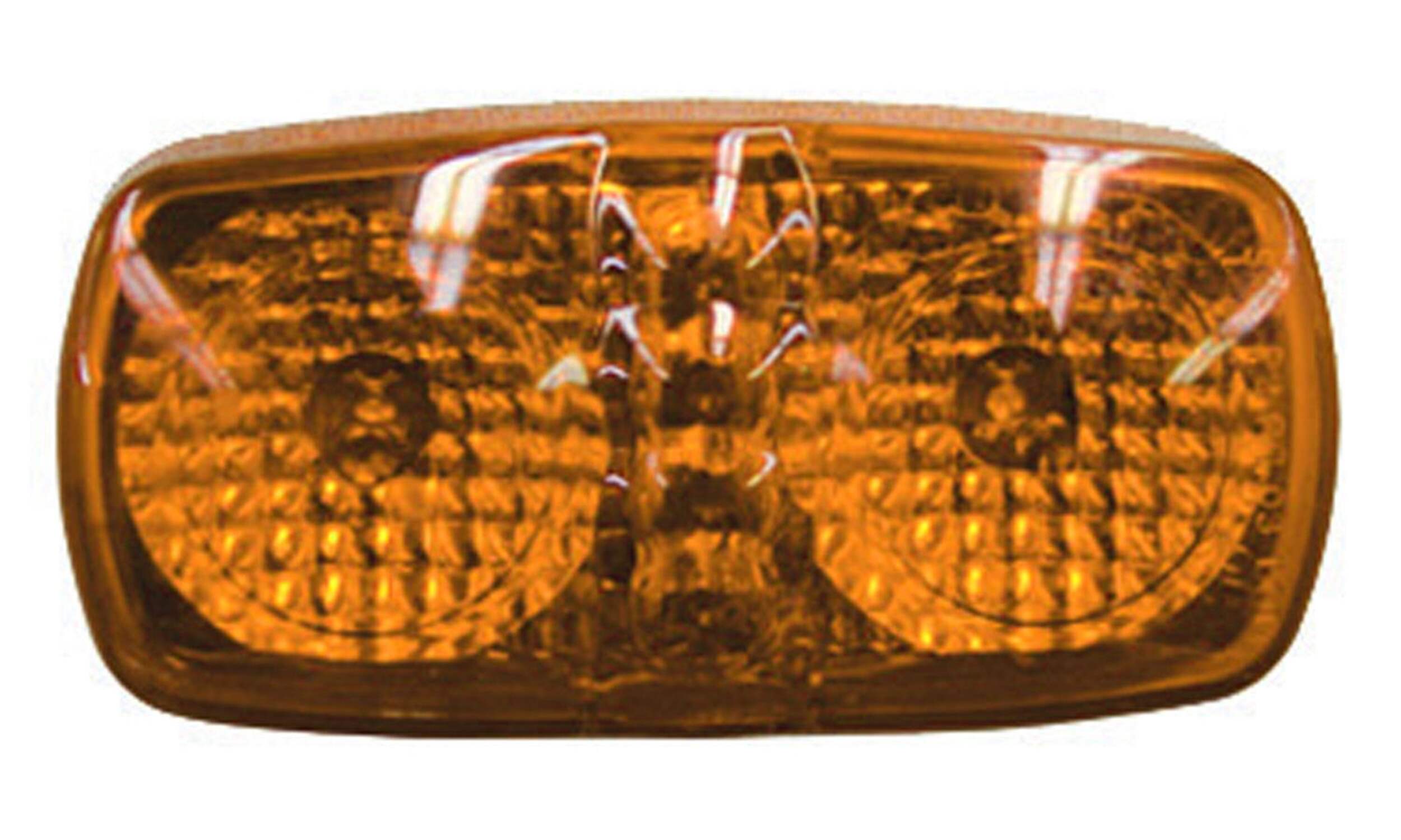 LED Oblong Clearance Marker/Light, 2-Bulb, Amber Front_Elevated