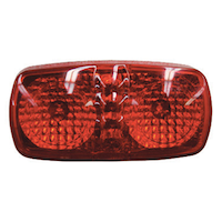 Optronics LED Oblong Clearance Marker/Light, 2-Bulb, Red Front_Elevated