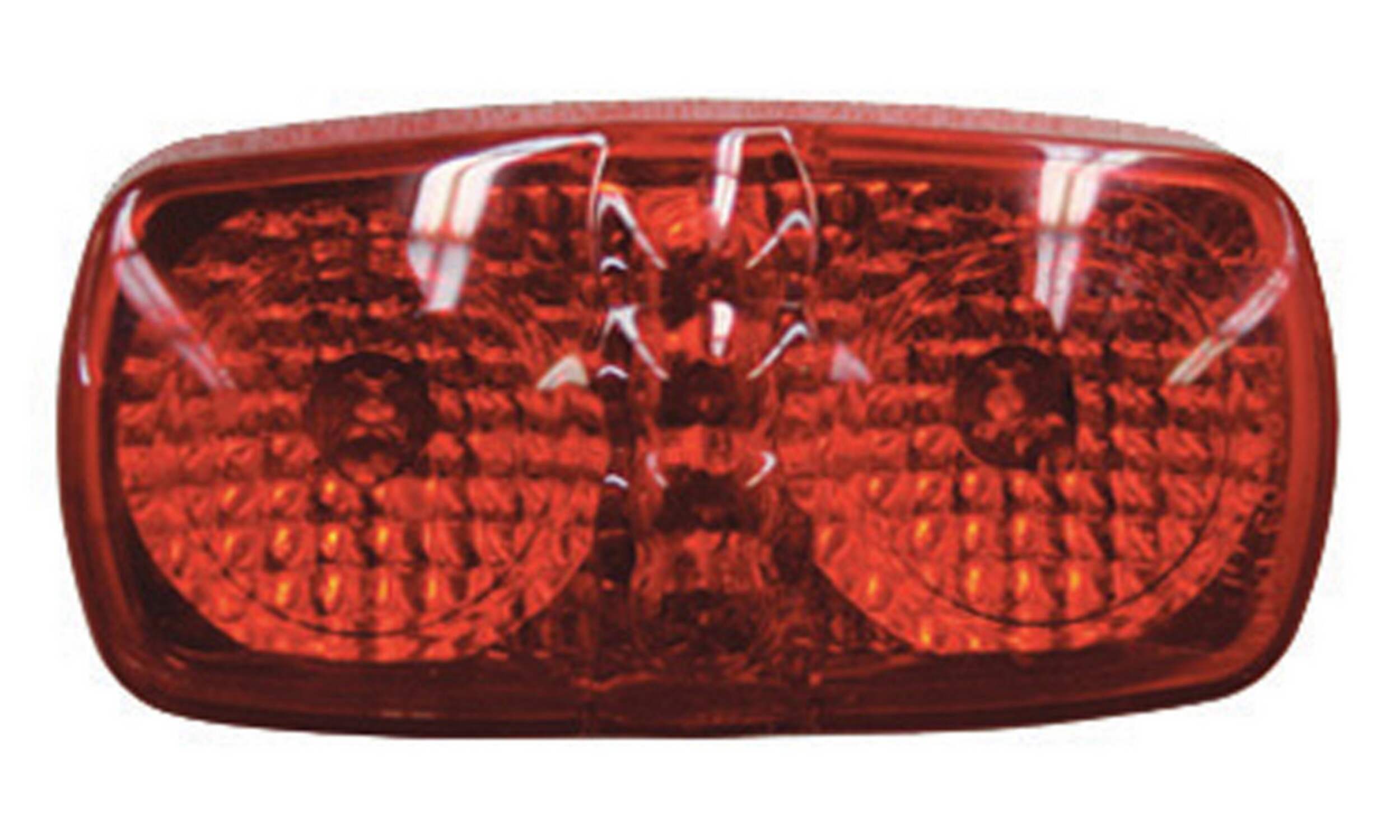 Optronics LED Oblong Clearance Marker/Light, 2-Bulb, Red Front_Elevated
