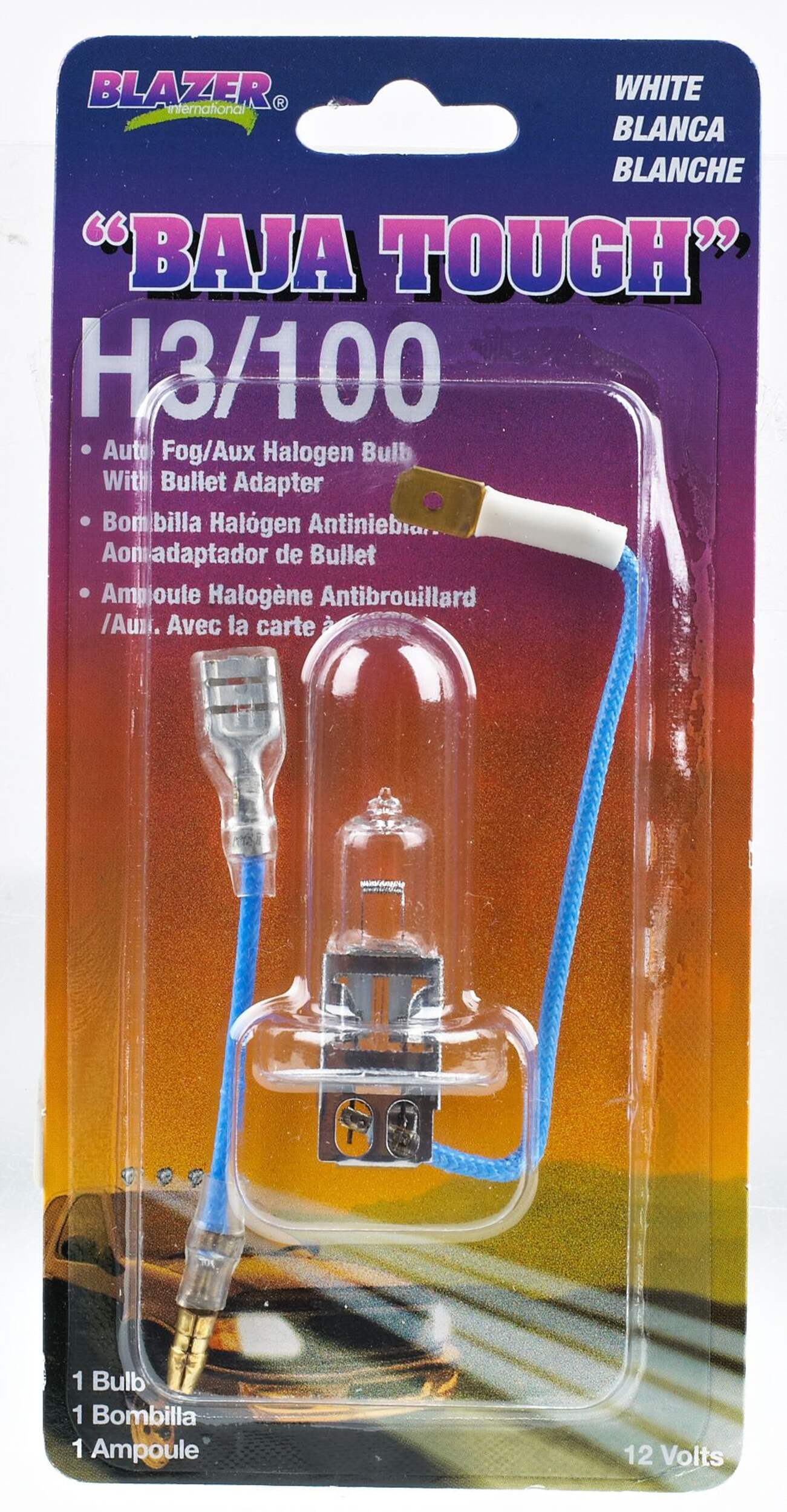 Ampoule H3 100 W blanche avec culot à douille Front_Flat