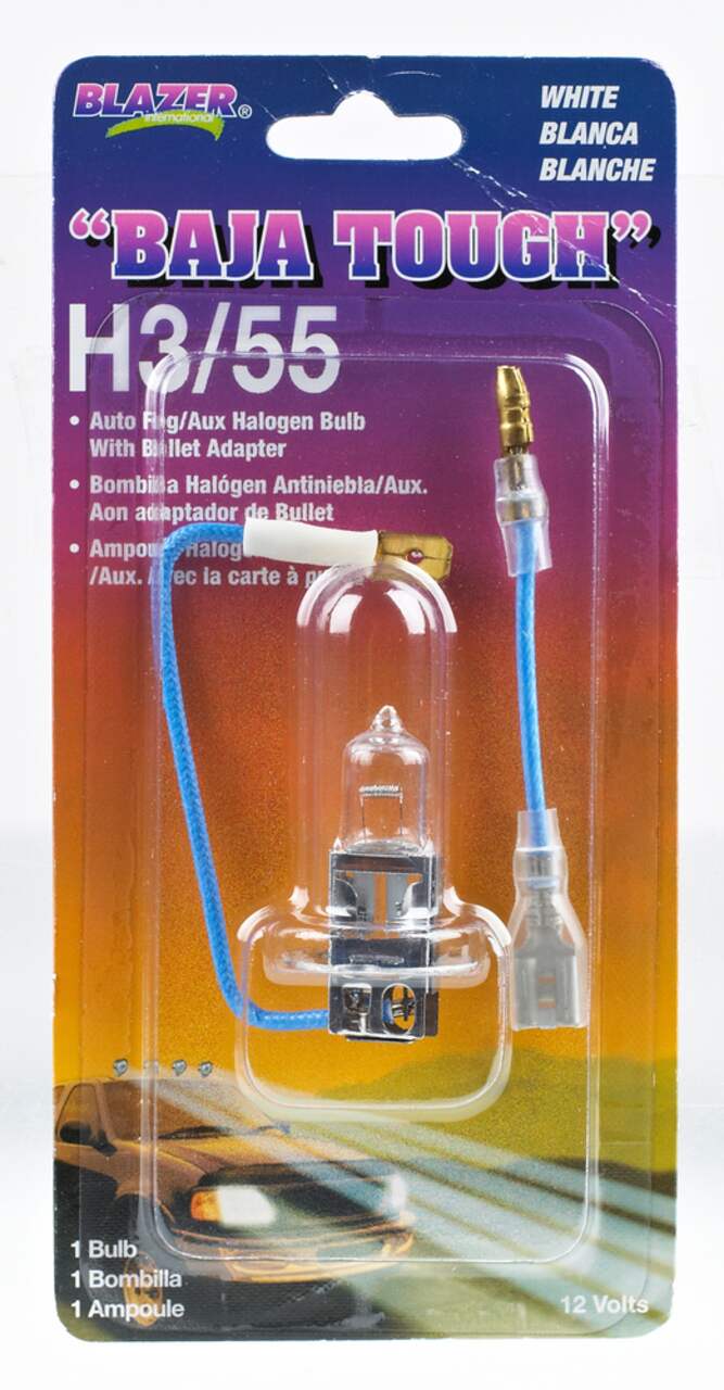 Auto 55W H3 Bulb with Bullet Connector, White