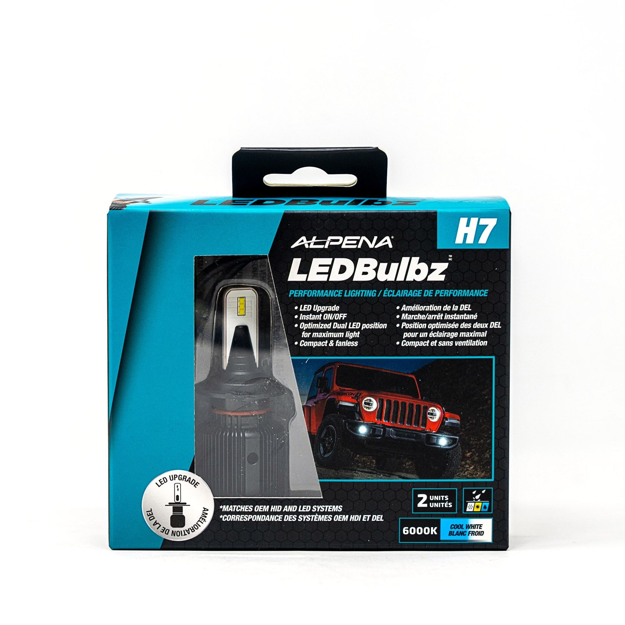 Alpena H7 12V White LED Fog Light Bulbs Canadian Tire