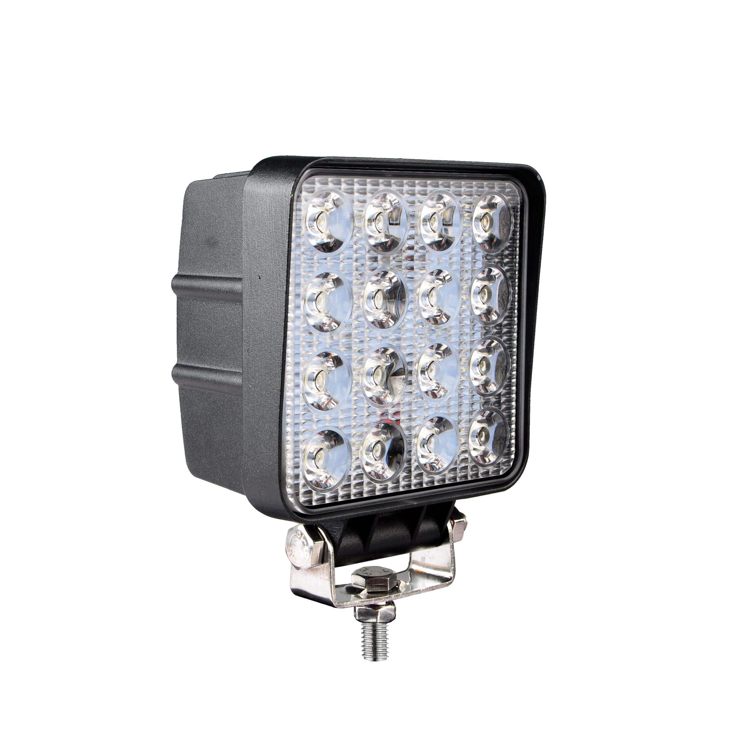 TRUX IP67 Waterproof Square LED Pod/Utility Light, Spot or Flood, 1800 Lumens, 4-in Front_Three_Fourths_Angled_Right