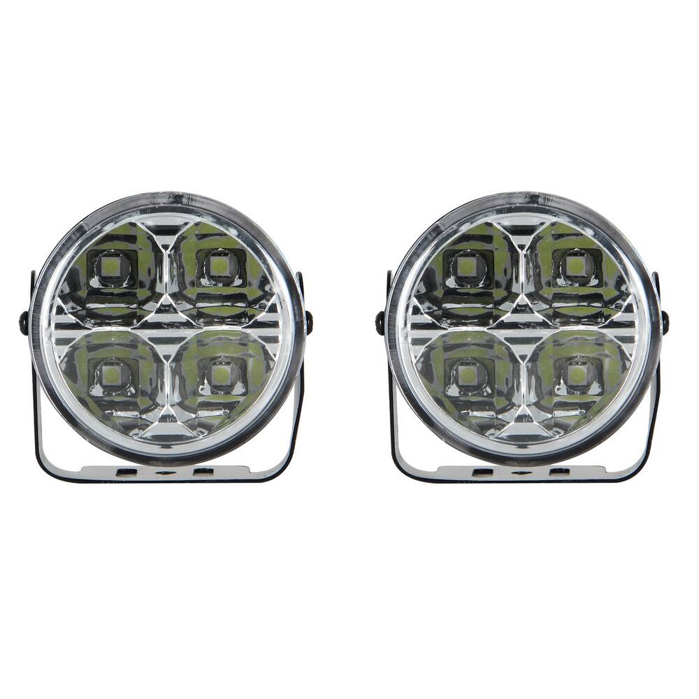 Pilot Automotive NV-2037W Round White LED Accent Lights Kit w/ Rocker ...