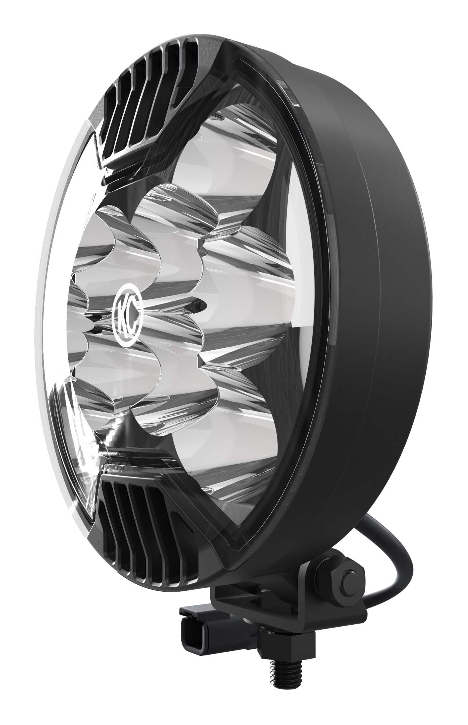 KC HiLITES Slimlite® Spot Beam LED Light Pod System, Pair/Pack, Waterproof & Adjustable Front_Angled_Left