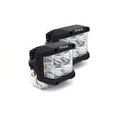 PIAA Edge LED Light Pod Kit, 4-in, Waterproof Quad Edge, 6000k White Output Front_Three_Fourths_Angled_Right