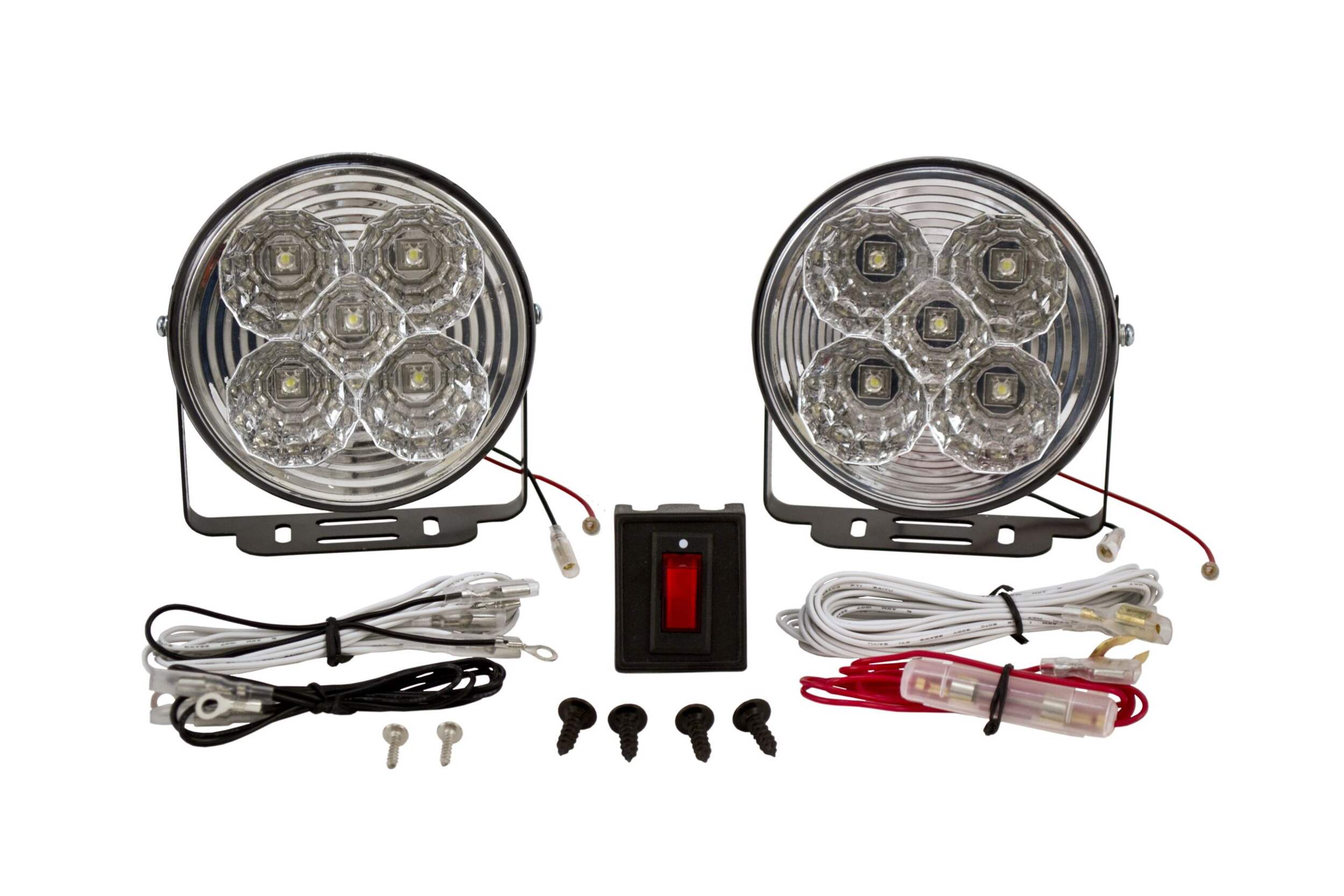 Blazer AX4050 12V Auxiliary Round LED Driving Light Pod/Utility Light, Slim Composite_or_Mixed