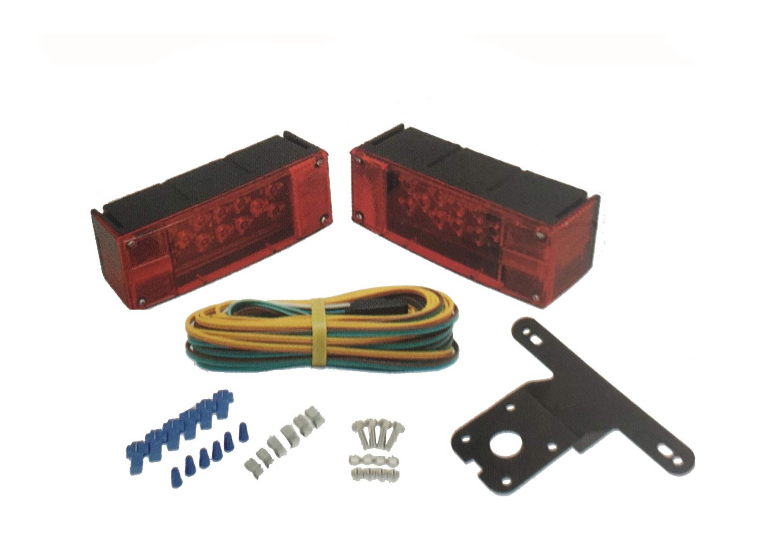 MotoMaster Rectangular LED Submersible Trailer Light Kit with Mounting Hardware Composite_or_Mixed