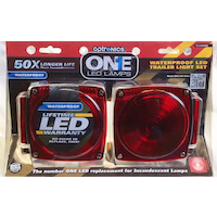 National Optronics One LED Lamps Waterproof Trailer Light Set, Red Front_Flat