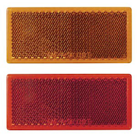 Optronics Rectangular Reflector Kit for Trailer, 4-pk Front_Flat