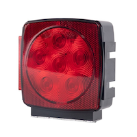 Hopkins Towing Solution LED LH Submersible Square Light with Try Me Button Front_Three_Fourths_Angled_Left